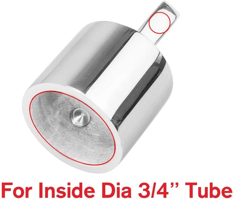 Amadget 2 PCS 3/4'' Bimini Top Caps Tube Canopy Hardware, Eye End Top Fitting Marine 316 Stainless Steel, Fits 3/4" OD Round Tubing - Image 2